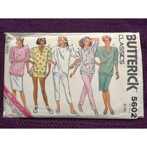 Butterick 5602 pattern sweatshirt oversized shorts skirt pants size Large